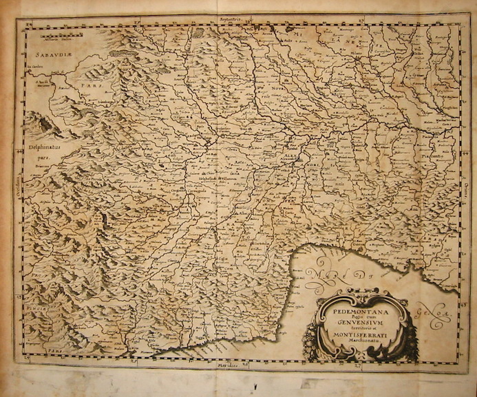 Merian Matthà¤us (1593-1650) Pedemontana Regio cum Genuensium territorio et Montisferrati Marchionatu 1649 Francoforte 